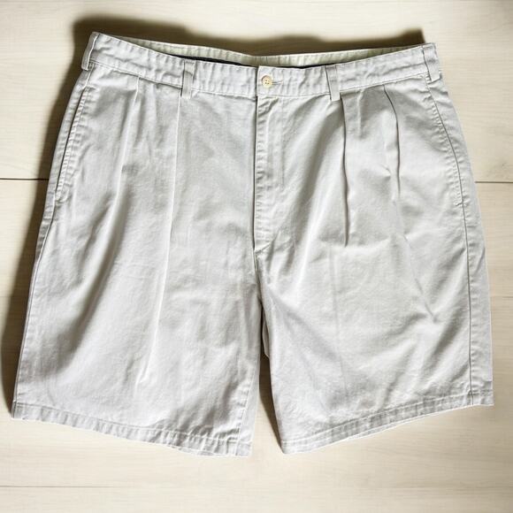 VTG Polo Ralph Lauren Shorts Mens 40 Preppy Golf Pleated Andrew Chino Made in US - Picture 1 of 6